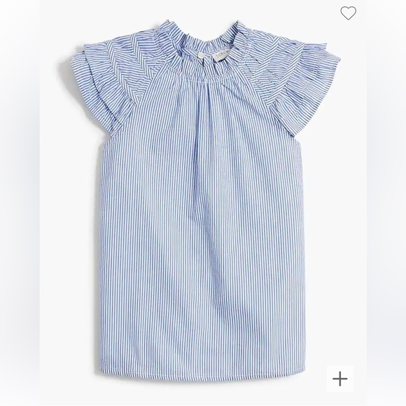 J crew Striped flutter-sleeve top - Picture 4 of 5